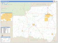 Jackson County, IN Wall Map Zip Code