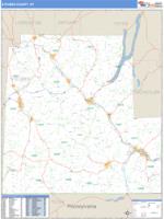 Steuben County, NY Wall Map Zip Code