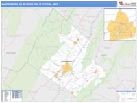 Harrisonburg Metro Area Wall Map