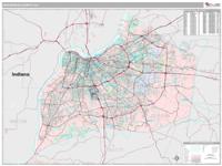 Jefferson County, KY Wall Map Zip Code