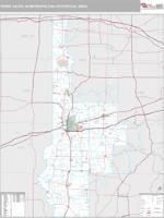 Terre Haute Metro Area Wall Map