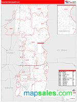 Washington County, MN Wall Map Zip Code