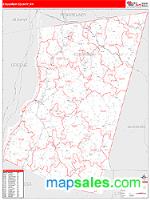 Columbia County, NY Wall Map Zip Code