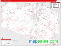 Williamson County, TN Wall Map Zip Code