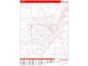 Toledo <br /> Wall Map <br /> Zip Code <br /> Red Line Style 2025 Map