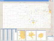 Kansas <br /> Wall Map <br /> Zip Code <br /> Basic Style 2024 Map