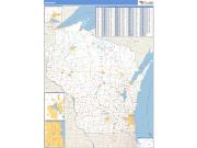 Wisconsin <br /> Wall Map <br /> Zip Code <br /> Basic Style 2024 Map