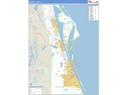 Brevard County, FL <br /> Wall Map <br /> Zip Code <br /> Basic Style 2024 Map