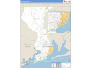 Escambia County, FL <br /> Wall Map <br /> Zip Code <br /> Basic Style 2024 Map