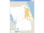 Flagler County, FL <br /> Wall Map <br /> Zip Code <br /> Basic Style 2024 Map