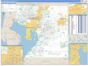 Hillsborough County, FL <br /> Wall Map <br /> Zip Code <br /> Basic Style 2024 Map