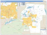 Leon County, FL <br /> Wall Map <br /> Zip Code <br /> Basic Style 2024 Map