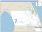 Martin County, FL <br /> Wall Map <br /> Zip Code <br /> Basic Style 2024 Map