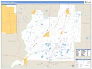 Washington County, FL <br /> Wall Map <br /> Zip Code <br /> Basic Style 2024 Map