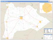 Burke County, GA <br /> Wall Map <br /> Zip Code <br /> Basic Style 2024 Map
