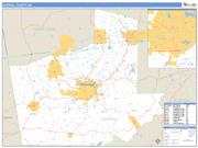 Carroll County, GA <br /> Wall Map <br /> Zip Code <br /> Basic Style 2024 Map