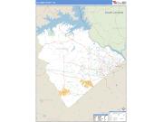 Columbia County, GA <br /> Wall Map <br /> Zip Code <br /> Basic Style 2024 Map