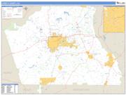 Coweta County, GA <br /> Wall Map <br /> Zip Code <br /> Basic Style 2024 Map