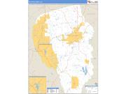 Fayette County, GA <br /> Wall Map <br /> Zip Code <br /> Basic Style 2024 Map