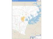 Forsyth County, GA <br /> Wall Map <br /> Zip Code <br /> Basic Style 2024 Map