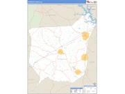 Franklin County, GA <br /> Wall Map <br /> Zip Code <br /> Basic Style 2024 Map