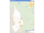 Habersham County, GA <br /> Wall Map <br /> Zip Code <br /> Basic Style 2024 Map