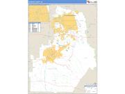 Houston County, GA <br /> Wall Map <br /> Zip Code <br /> Basic Style 2024 Map