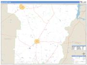 Lee County, GA <br /> Wall Map <br /> Zip Code <br /> Basic Style 2024 Map