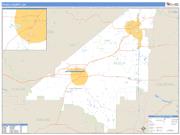 Peach County, GA <br /> Wall Map <br /> Zip Code <br /> Basic Style 2024 Map