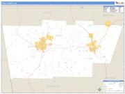 Polk County, GA <br /> Wall Map <br /> Zip Code <br /> Basic Style 2024 Map