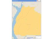 Quitman County, GA <br /> Wall Map <br /> Zip Code <br /> Basic Style 2024 Map