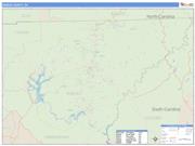 Rabun County, GA <br /> Wall Map <br /> Zip Code <br /> Basic Style 2024 Map