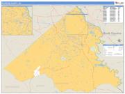 Richmond County, GA <br /> Wall Map <br /> Zip Code <br /> Basic Style 2024 Map
