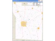 Thomas County, GA <br /> Wall Map <br /> Zip Code <br /> Basic Style 2024 Map