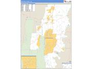 Whitfield County, GA <br /> Wall Map <br /> Zip Code <br /> Basic Style 2024 Map
