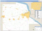 Dubuque County, IA <br /> Wall Map <br /> Zip Code <br /> Basic Style 2024 Map