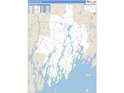 Lincoln County, ME <br /> Wall Map <br /> Zip Code <br /> Basic Style 2024 Map