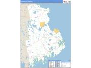 Washington County, ME <br /> Wall Map <br /> Zip Code <br /> Basic Style 2024 Map