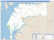 Kent County, MD <br /> Wall Map <br /> Zip Code <br /> Basic Style 2024 Map