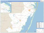 Worcester County, MD <br /> Wall Map <br /> Zip Code <br /> Basic Style 2024 Map
