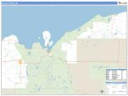 Alger County, MI <br /> Wall Map <br /> Zip Code <br /> Basic Style 2024 Map