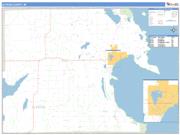 Alpena County, MI <br /> Wall Map <br /> Zip Code <br /> Basic Style 2024 Map