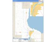 Bay County, MI <br /> Wall Map <br /> Zip Code <br /> Basic Style 2024 Map
