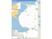 Emmet County, MI <br /> Wall Map <br /> Zip Code <br /> Basic Style 2024 Map