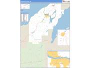 Houghton County, MI <br /> Wall Map <br /> Zip Code <br /> Basic Style 2024 Map
