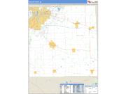 Ingham County, MI <br /> Wall Map <br /> Zip Code <br /> Basic Style 2024 Map