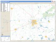 Jackson County, MI <br /> Wall Map <br /> Zip Code <br /> Basic Style 2024 Map