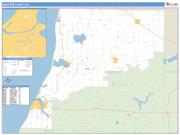 Manistee County, MI <br /> Wall Map <br /> Zip Code <br /> Basic Style 2024 Map