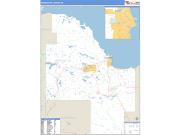 Marquette County, MI <br /> Wall Map <br /> Zip Code <br /> Basic Style 2024 Map