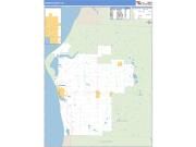 Mason County, MI <br /> Wall Map <br /> Zip Code <br /> Basic Style 2024 Map